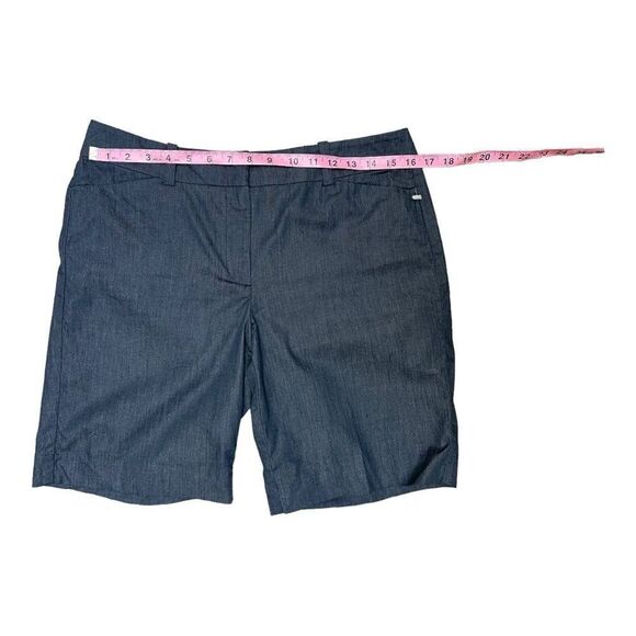 NWT Ann Taylor Factory Blue Curvy 10 Inch Inseam Size 10P Shorts Stretch Preppy - Picture 3 of 6